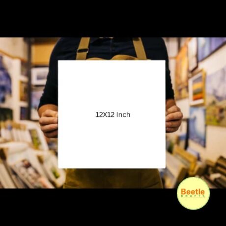 Artists' Canvas Frame (White) – 12 x 12 Inch | Professional Primed Cotton Surface 22 0.7 INCH 4
